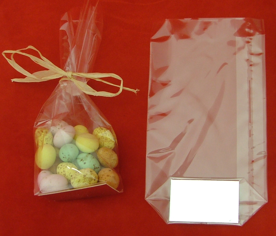 Cellophane Bag With Card Base 100mm x 180mm
