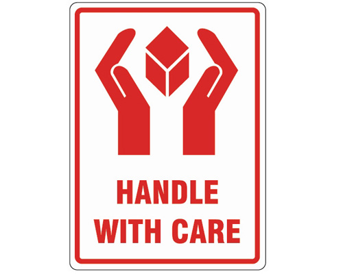 Handle with Care Label