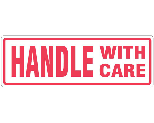 Handle With Care Label